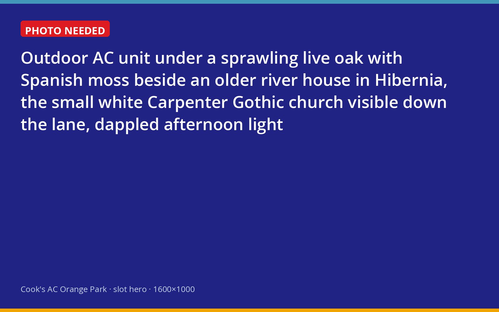 Air conditioner shaded by a live oak near St. Margaret's Episcopal Church in Hibernia