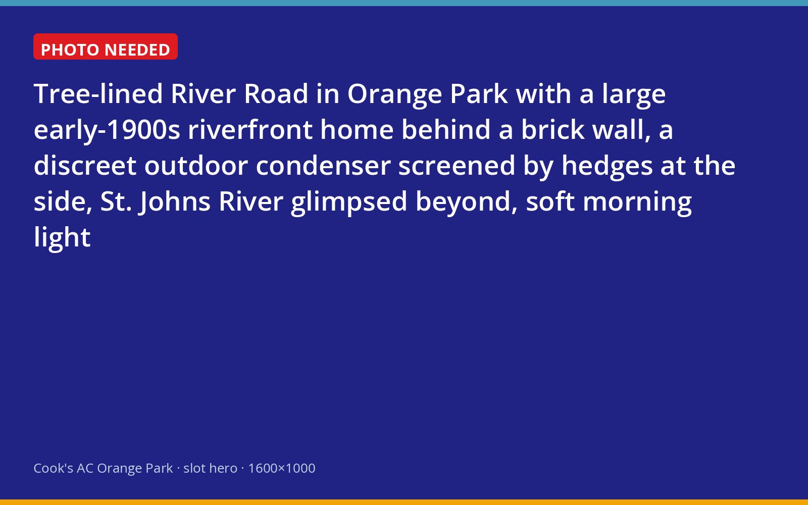 Historic riverfront home on River Road in Orange Park with a screened outdoor AC unit