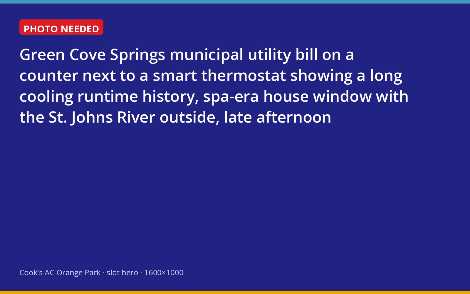 City electric bill beside a thermostat runtime display in a Green Cove Springs home