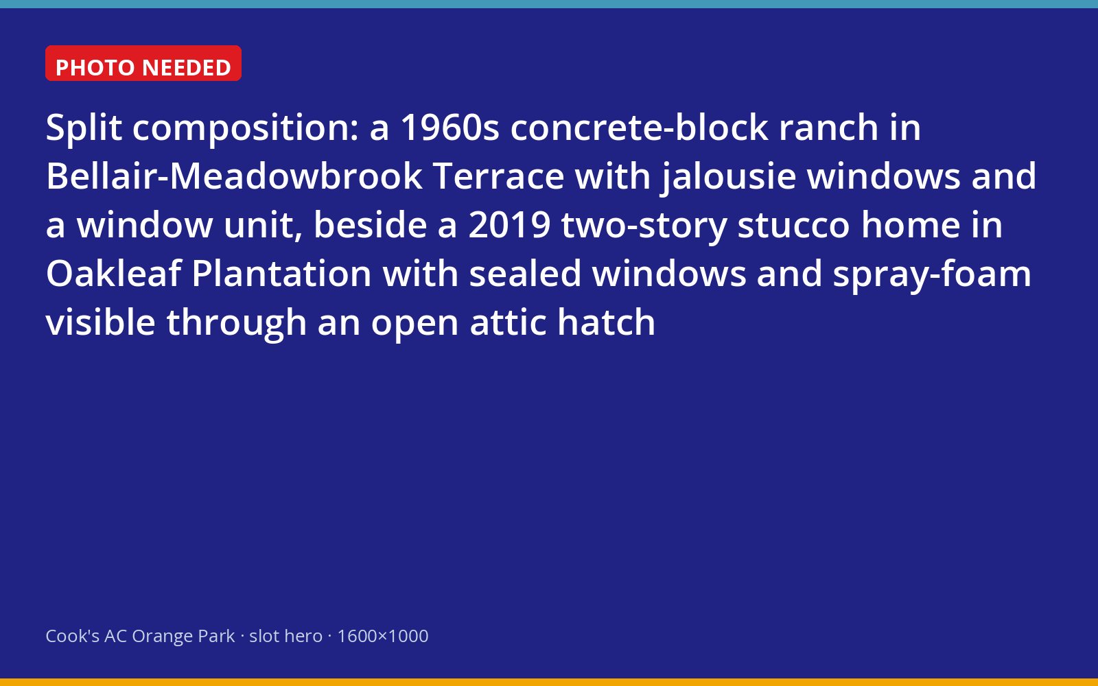 A 1960s Bellair block ranch beside a 2019 Oakleaf Plantation home