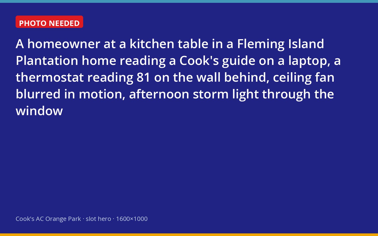 Orange Park area homeowner reading a Cook's troubleshooting guide while waiting for service