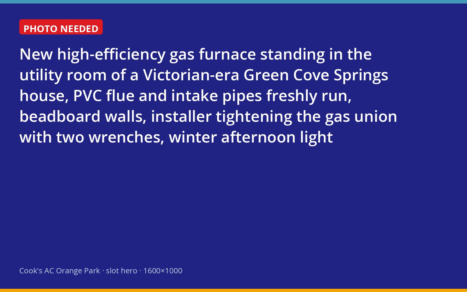 New gas furnace installed in a historic Green Cove Springs home